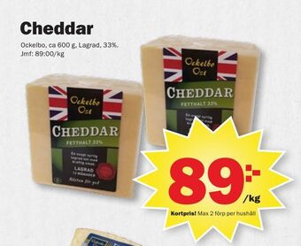 Pekås Cheddar erbjuda