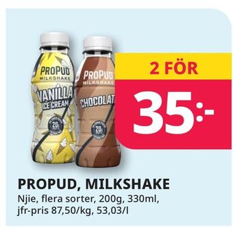 Tempo Propud, milkshake erbjuda