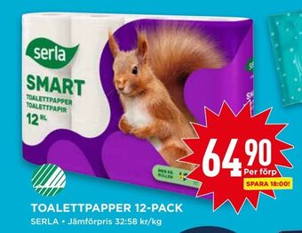 Willys Toalettpapper 12-pack erbjuda