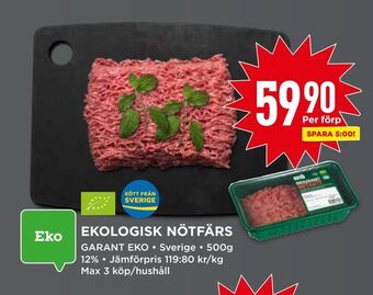 Willys Ekologisk nötfärs erbjuda