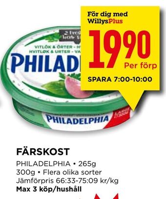 Willys Färskost erbjuda