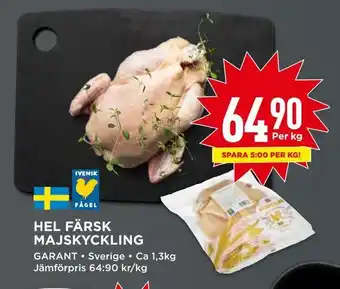 Hel färsk majskyckling