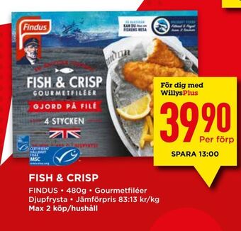 Willys Fish & crisp erbjuda