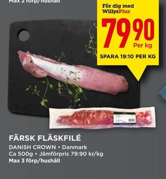 Willys Färsk fläskfilé erbjuda