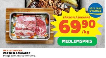 Coop Färsk fläskkarré erbjuda