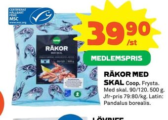 Coop Räkor med skal erbjuda