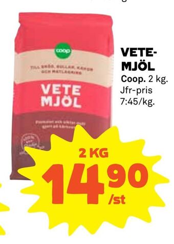Coop Vetemjöl erbjuda