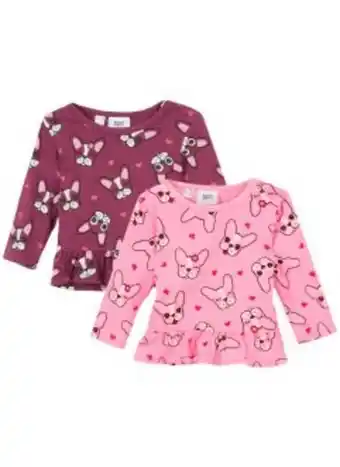 Bonprix Långärmad babytoppar (2-pack), ekologisk bomull erbjuda