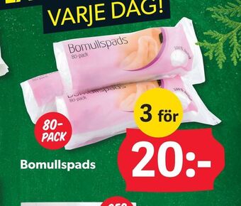 DollarStore Bomullspads erbjuda