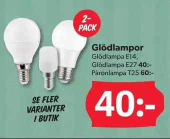 DollarStore Glödlampor erbjuda