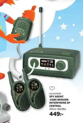 Lekia Spy agent code mission interphone sp central erbjuda