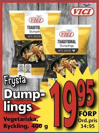 Supergrossen Dumplings erbjuda