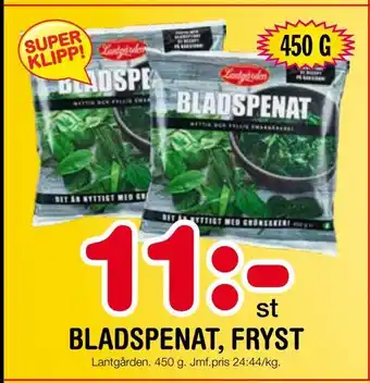 Nya Pulsen Bladspenat, fryst erbjuda