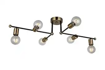 Rena taklampa guld/svart