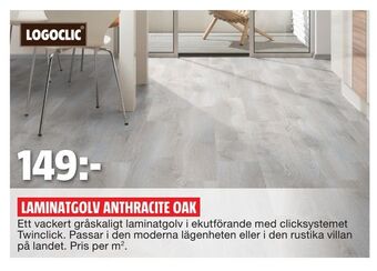 Bauhaus Laminatgolv anthracite oak erbjuda