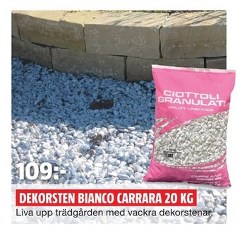 Bauhaus Dekorsten bianco carrara 20 kg erbjuda