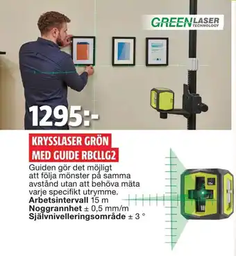 Krysslaser grön med guide rbcllg2