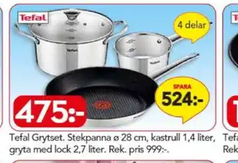 Bo Ohlsson Tefal grytset erbjuda