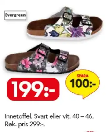 Bo Ohlsson Innetoffel. Svart eller Vit. 40-46 erbjuda