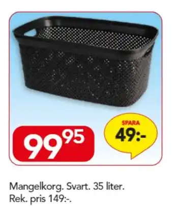 Bo Ohlsson Mangelkorg. Svart. 35 Liter erbjuda