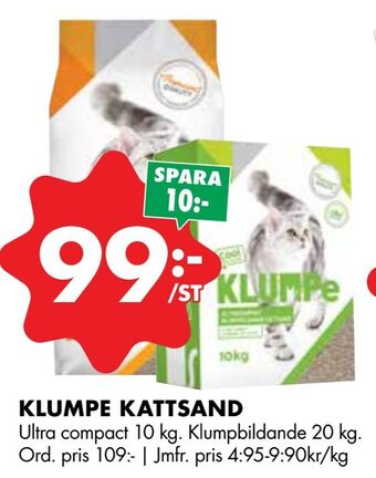 ÖoB Klumpe kattsand erbjuda