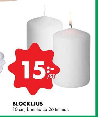 ÖoB Blockljus erbjuda