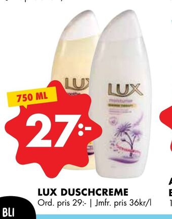 ÖoB Lux duschcreme erbjuda