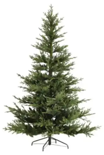 Clas Ohlson Naturtrogen julgran 210 cm med micro led-belysning och timer erbjuda