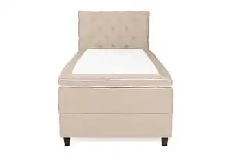 Furniturebox Oakham komplett sängpaket säng med förvaring 80x200 beige erbjuda