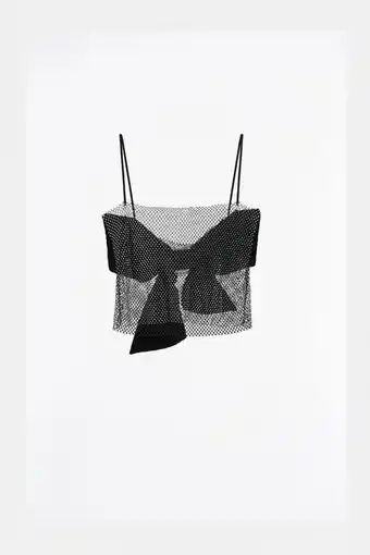 ZARA Mesh top with rhinestones erbjuda