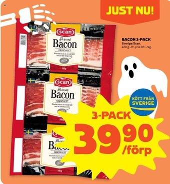 Stora Coop Bacon 3-Pack erbjuda
