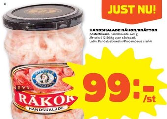 Stora Coop Handskalade Räkor/ Kråftor erbjuda