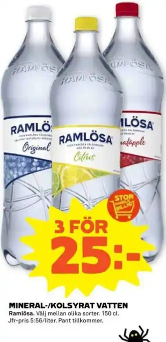 Stora Coop Mineral-/ Kolysyrat Vatten erbjuda