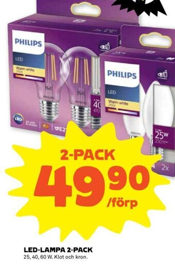 Stora Coop LED-Lampa 2-Pack erbjuda