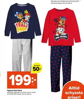 Pyjamas paw patrol