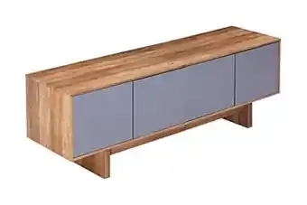 Furniturebox Carseof tv-bänk 180 cm grå/natur erbjuda