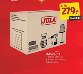 Jula Jula flyttlådor erbjuda