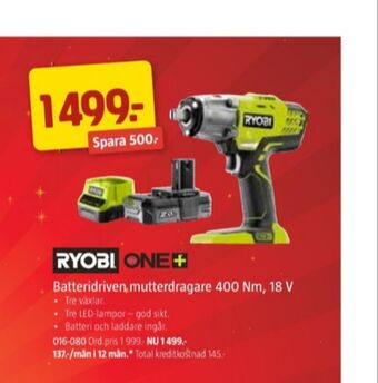 Jula Ryobi borr- och skruvdragere erbjuda