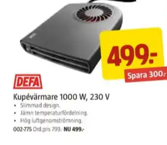Defa kupévärmare