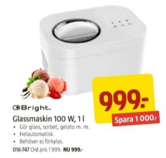 Jula Bright glassmaskin erbjuda