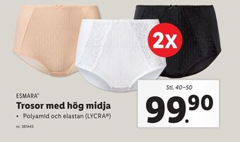 Lidl Trosor med hög midja erbjuda