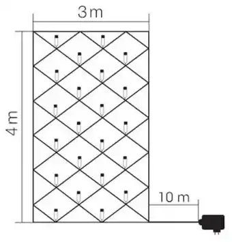 Clas Ohlson Ljusnät 3 x 4 meter 320 led, northlight erbjuda