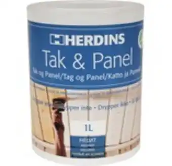 Vägglasyr herdins tak och panel helvit 1l