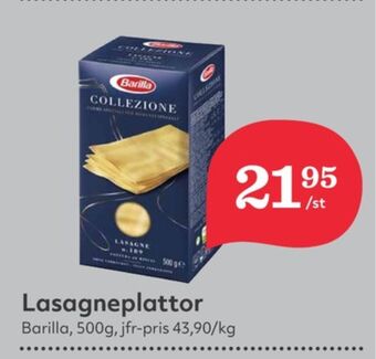 Hemköp Barilla lasagneplattor erbjuda