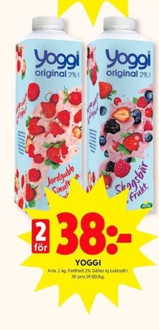 ICA Kvantum Yoggi yoghurt erbjuda