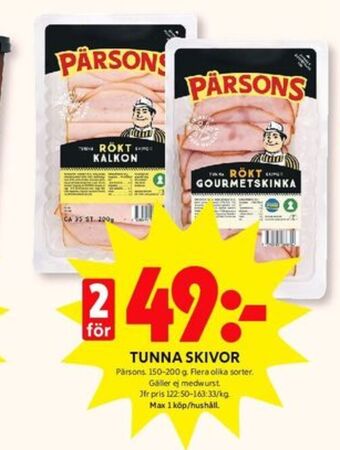 ICA Kvantum Pärsons kalkon erbjuda