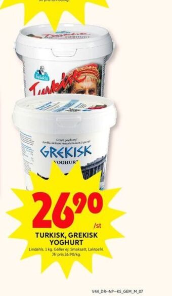 ICA Kvantum Salakis yoghurt erbjuda