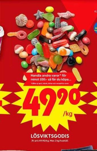 ICA Maxi Ica lösviktsgodis erbjuda