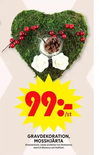 ICA Maxi Blomsterlandet gravdekorationer erbjuda