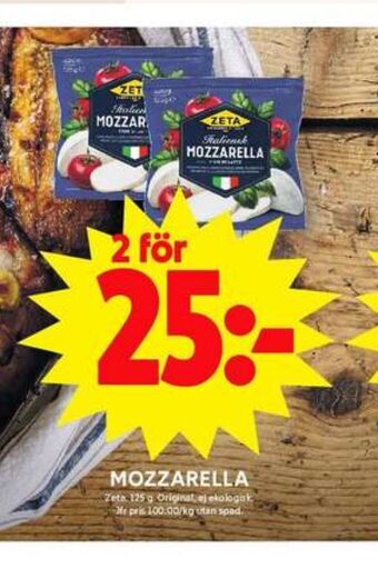 ICA Maxi Zeta mozzarella erbjuda
